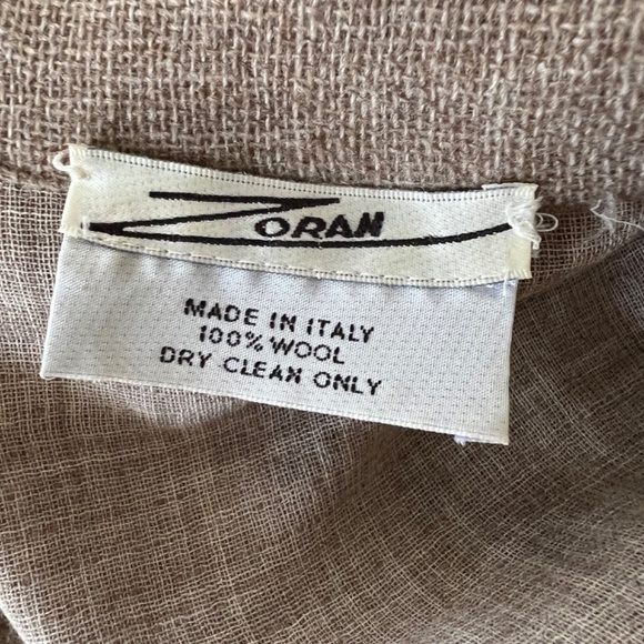 Vintage ZORAN 100% Light Weight Wool Minimalist Over Shirt Open Jacket- O/S - Picture 4 of 8